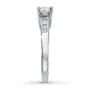 Thumbnail Image 3 of Previously Owned Three-Stone Diamond Ring 1 ct tw Princess-cut 14K White Gold - Size 9.25
