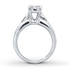 Thumbnail Image 2 of Previously Owned Engagement Ring 1 ct tw Princess-cut Diamonds 14K White Gold Size 9.75
