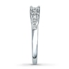 Thumbnail Image 3 of Previously Owned Three-Stone Diamond Ring 1/2 ct tw Princess-cut 14K White Gold - Size 4