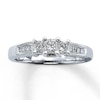 Thumbnail Image 1 of Previously Owned Three-Stone Diamond Ring 1/2 ct tw Princess-Cut 14K White Gold Size 4.5
