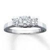 Thumbnail Image 1 of Previously Owned Anniversary Ring 1 ct tw Round-cut Diamonds 14K White Gold Size 10