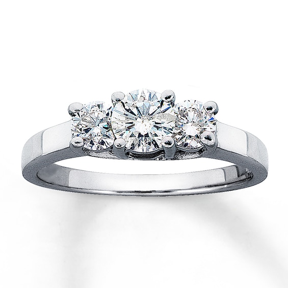 Previously Owned Anniversary Ring 1 ct tw Round-cut Diamonds 14K White Gold 11