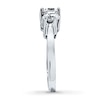Thumbnail Image 3 of Previously Owned 3-Stone Diamond Engagement Ring 2 ct tw Round-cut 14K White Gold - Size 4