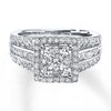 Thumbnail Image 1 of Previously Owned Diamond Engagement Ring 1-1/2 ct tw Round-cut 14K White Gold Size 10