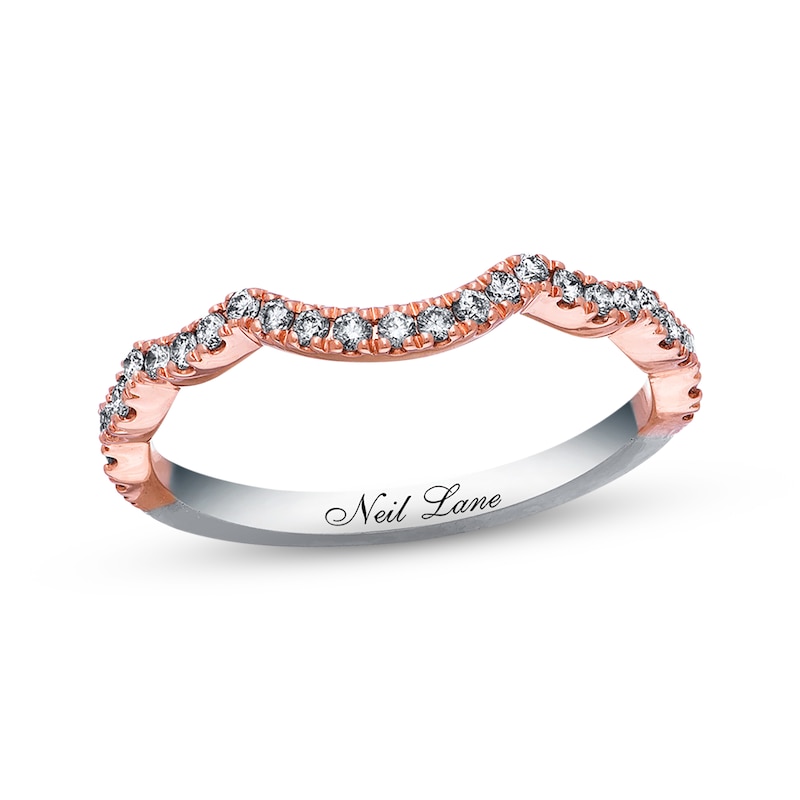 Main Image 1 of Previously Owned Neil Lane Diamond Wedding Band 1/4 ct tw Round-cut 14K Two-Tone Gold