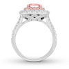 Thumbnail Image 2 of Previously Owned Neil Lane Morganite Ring 1-1/4 ct tw Round-cut Diamonds 14K Two-Tone Gold