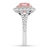 Thumbnail Image 3 of Previously Owned Neil Lane Morganite Ring 1-1/4 ct tw Round-cut Diamonds 14K Two-Tone Gold