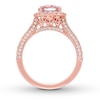 Thumbnail Image 2 of Previously Owned Neil Lane Morganite Engagement Ring 3/4 ct tw Round-cut Diamonds 14K Gold