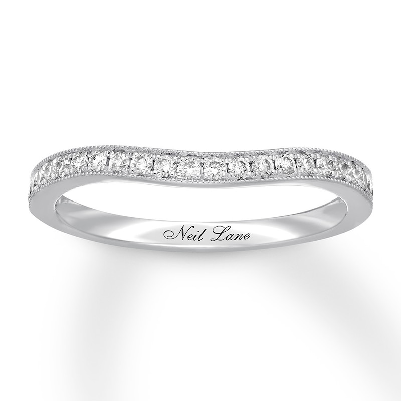 Main Image 1 of Previously Owned Neil Lane Diamond Wedding Band 1/4 ct tw Round-cut 14K White Gold