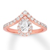 Thumbnail Image 1 of Previously Owned Neil Lane Diamond Engagement Ring 1 ct tw Pear & Round-cut 14K Rose Gold