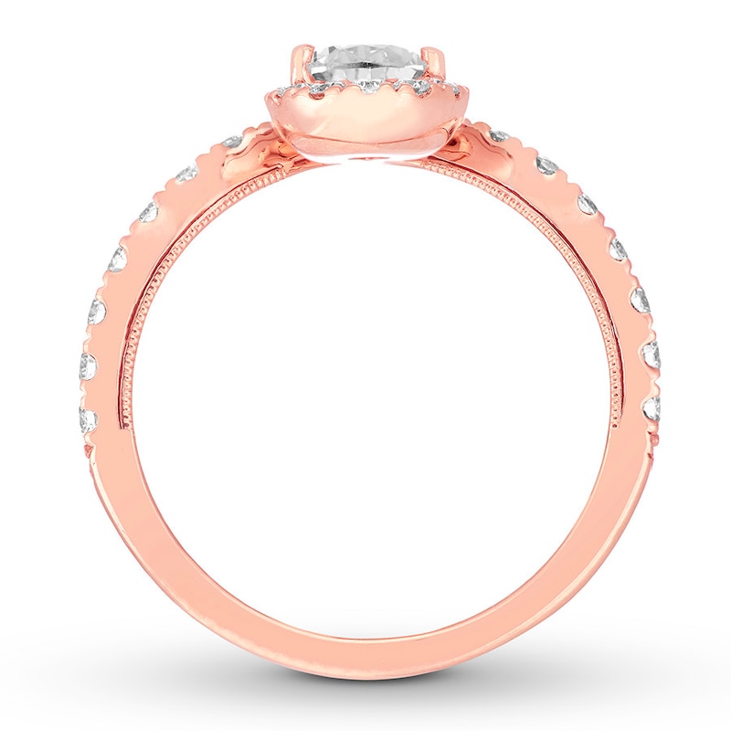 Main Image 2 of Previously Owned Neil Lane Diamond Engagement Ring 1 ct tw Pear & Round-cut 14K Rose Gold
