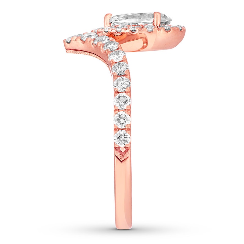 Main Image 3 of Previously Owned Neil Lane Diamond Engagement Ring 1 ct tw Pear & Round-cut 14K Rose Gold