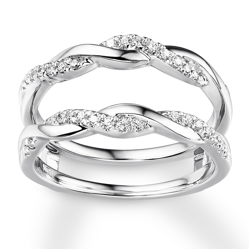 Main Image 1 of Previously Owned Diamond Enhancer Ring 1/5 ct tw Round-cut 14K White Gold