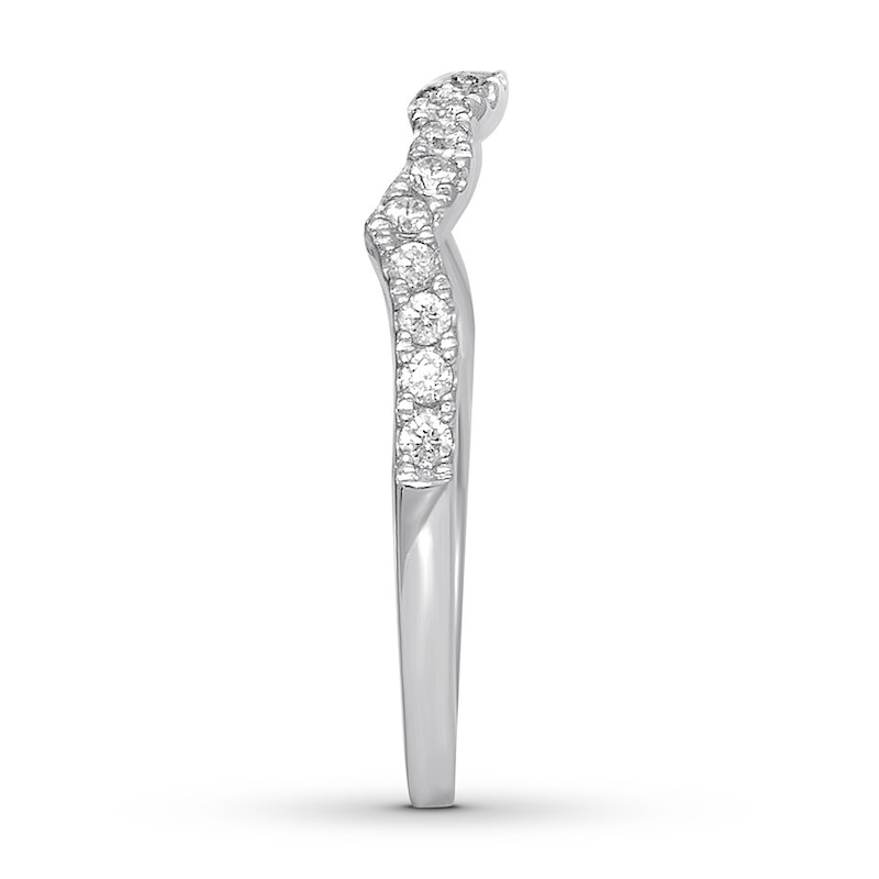 Main Image 3 of Previously Owned Diamond Wedding Band 1/4 ct tw Round-cut 14K White Gold