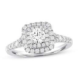 Previously Owned Diamond Engagement Ring 7/8 ct tw Round-cut 14K White Gold