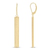 Thumbnail Image 1 of Previously Owned Leaf Bar Drop Earrings 10K Yellow Gold