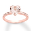 Thumbnail Image 0 of Previously Owned Morganite Engagement Ring 1/8 ct tw Round-cut Diamonds 14K Rose Gold