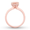 Thumbnail Image 1 of Previously Owned Morganite Engagement Ring 1/8 ct tw Round-cut Diamonds 14K Rose Gold