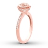 Thumbnail Image 3 of Previously Owned Morganite Engagement Ring 1/8 ct tw Round-cut Diamonds 14K Rose Gold