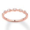 Thumbnail Image 1 of Previously Owned Diamond Wedding Band 1/10 ct tw Round-cut 14K Rose Gold