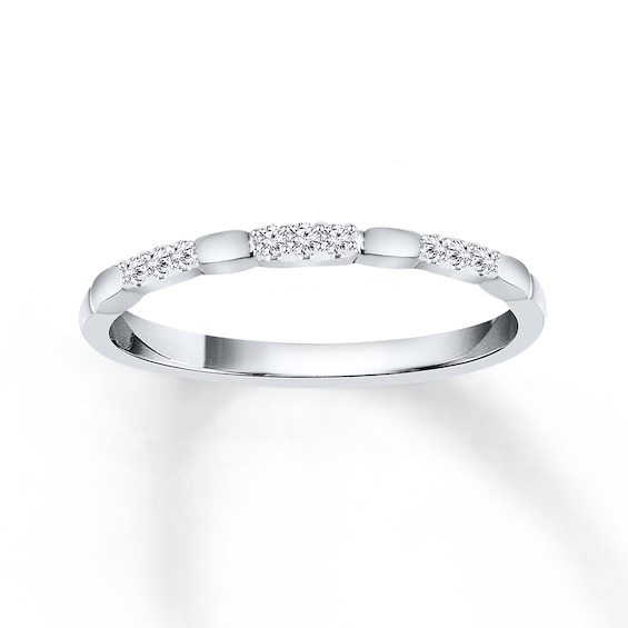 Previously Owned Stackable Ring 1/20 ct tw Diamonds 10K White Gold