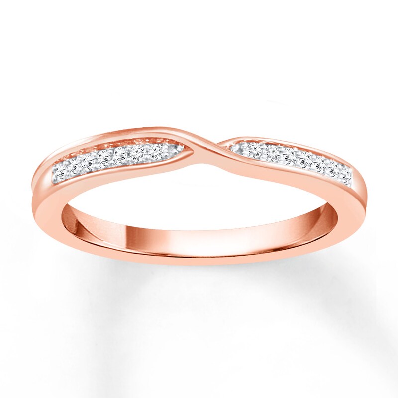 Main Image 1 of Previously Owned Stackable Diamond Ring 1/15 ct tw Round-cut 10K Rose Gold