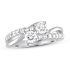 Thumbnail Image 1 of Previously Owned Ever Us Two-Stone Diamond Anniversary Ring 1 ct tw Round-cut 14K White Gold