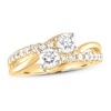 Thumbnail Image 1 of Previously Owned Ever Us Two-Stone Diamond Anniversary Ring 1 ct tw Round 14K Yellow Gold