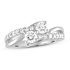 Previously Owned Ever Us Two-Stone Diamond Anniversary Ring 1 ct tw Round-cut 14K White Gold