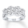 Thumbnail Image 1 of Previously Owned Anniversary Band 1/10 ct tw Round-cut Diamonds Sterling Silver
