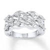 Thumbnail Image 2 of Previously Owned Anniversary Band 1/10 ct tw Round-cut Diamonds Sterling Silver