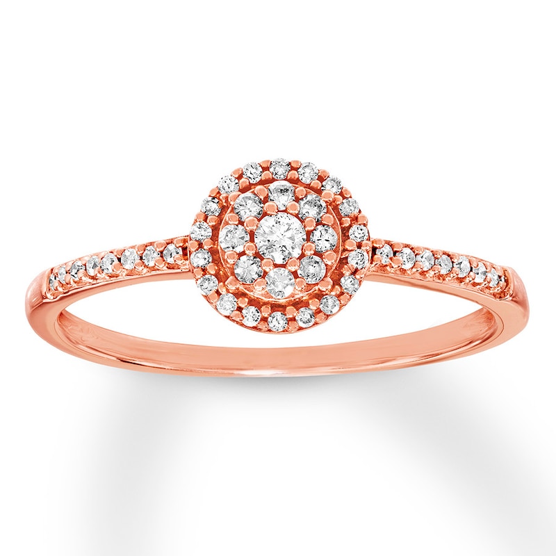 Main Image 1 of Previously Owned Diamond Ring 1/6 ct tw Round-cut 10K Rose Gold