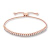 Thumbnail Image 1 of Previously Owned Diamond Bolo Bracelet 1 ct tw Round-cut 14K Rose Gold 9.5"