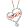 Thumbnail Image 1 of Previously Owned Diamond Heart "Mom" Necklace 1/10 ct tw 10K Rose Gold