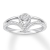 Thumbnail Image 1 of Previously Owned Interwoven Diamond Ring 1/10 ct tw Round-cut Sterling Silver