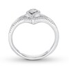 Thumbnail Image 2 of Previously Owned Interwoven Diamond Ring 1/10 ct tw Round-cut Sterling Silver