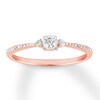 Thumbnail Image 1 of Previously Owned Diamond Promise Ring 1/5 ct tw Round-cut 10K Rose Gold