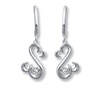 Thumbnail Image 0 of Previously Owned Open Hearts Rhythm Diamond Accents Sterling Silver Earrings