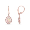 Thumbnail Image 1 of Previously Owned Lab-Created Pink Opal Earrings 1/5 ct tw Diamonds 10K Rose Gold