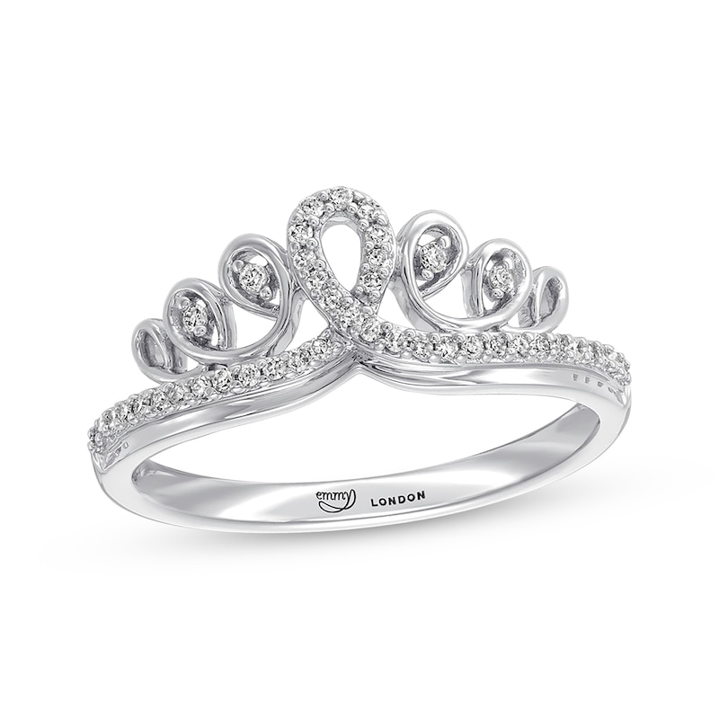 Main Image 1 of Previously Owned Emmy London Tiara Ring 1/6 ct tw Diamonds Sterling Silver