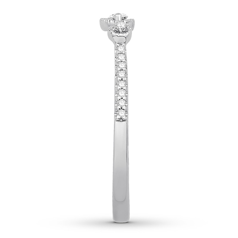 Main Image 3 of Previously Owned Emmy London Diamond Ring 1/8 ct tw Sterling Silver