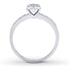 Thumbnail Image 3 of Previously Owned Diamond Promise Ring 1/5 ct tw Round-cut 10K White Gold - Size 4.25