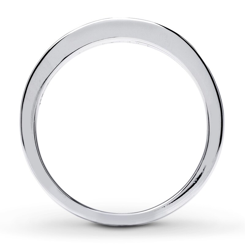 Main Image 2 of Previously Owned Diamond Wedding Band 1/3 ct tw Princess-cut 14K White Gold - Size 4.25