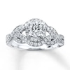 Thumbnail Image 1 of Previously Owned Diamond Engagement Ring 1 ct tw Round-cut 14K White Gold Size 3.75