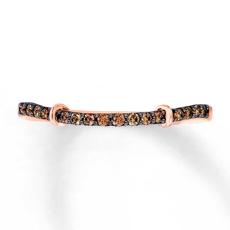 Main Image 1 of Previously Owned Le Vian Chocolate Diamonds 1/8 ct tw Round-cut Ring 14K Strawberry Gold Size 4.25