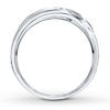Thumbnail Image 1 of Previously Owned Men's Diamond Band 1/4 ct tw Round-cut 10K White Gold - Size 10.25