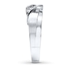 Thumbnail Image 2 of Previously Owned Men's Diamond Band 1/4 ct tw Round-cut 10K White Gold - Size 10.25