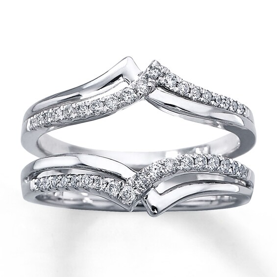 Previously Owned Diamond Enhancer Ring 1/4 ct tw Round-cut 14K White Gold Size