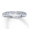 Thumbnail Image 1 of Previously Owned Diamond Wedding Band 1/3 ct tw Princess-cut 14K White Gold Size 10.25