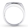 Thumbnail Image 2 of Previously Owned Men's Wedding Band 1 ct tw Round-cut Diamonds 10K White Gold Size 14.25